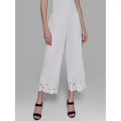 KARL LAGERFELD - Pantalón con detalles bordados florales