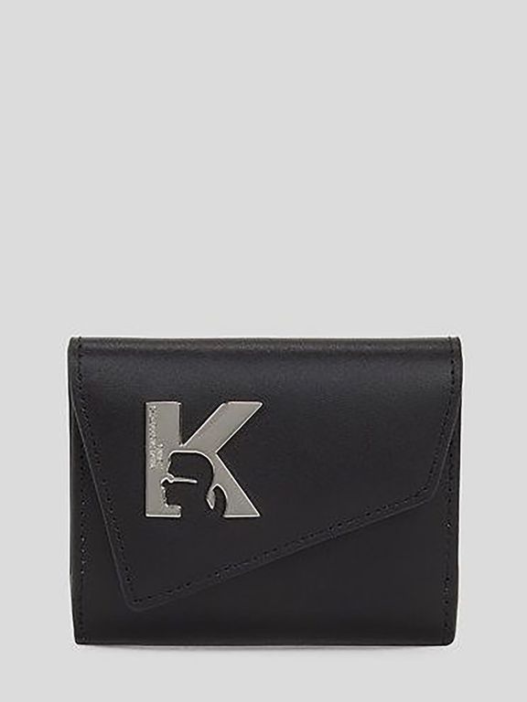 Billetera bifold con solapa Negro Negro TALLA UNICA