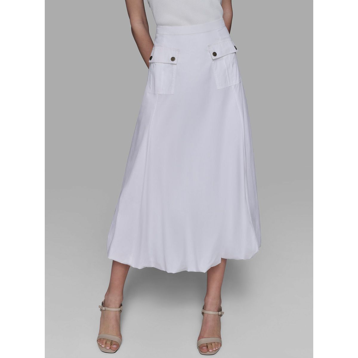 KARL LAGERFELD - Falda midi con efecto globo