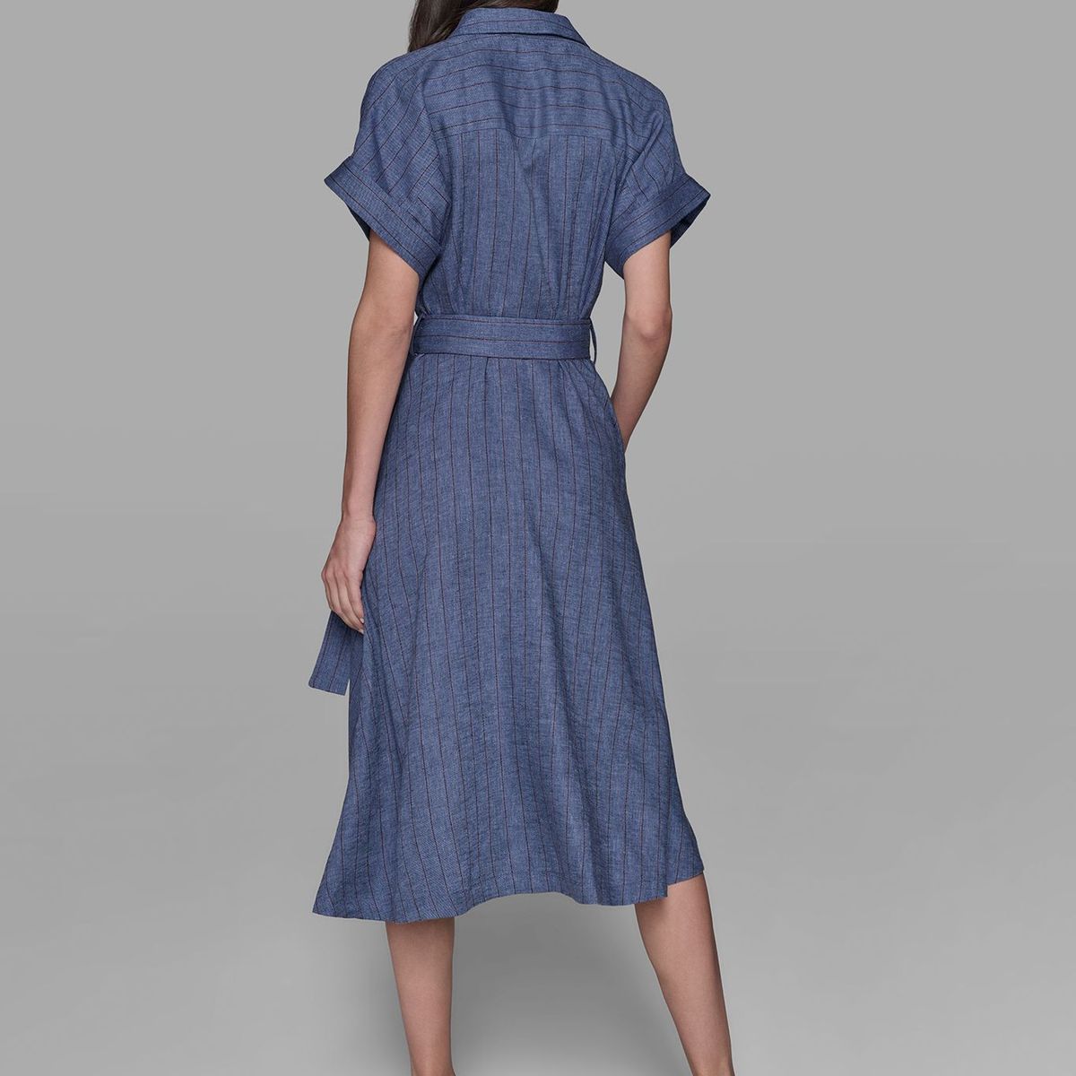 KARL LAGERFELD - Vestido camisero de lino