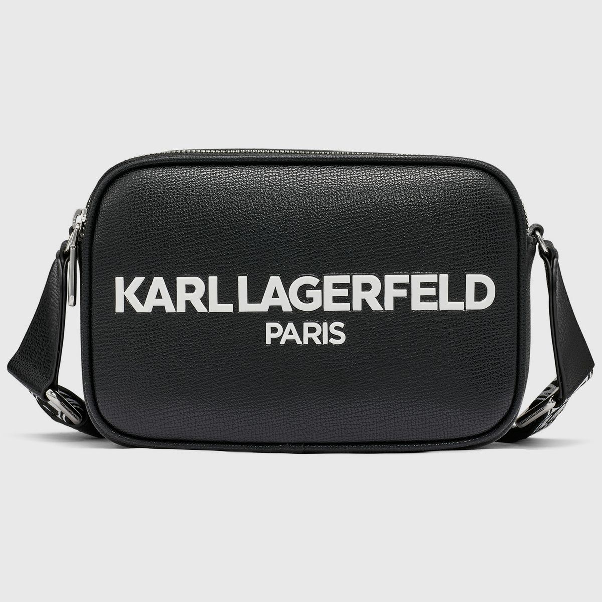 KARL LAGERFELD - Cartera bandolera con logo en contraste