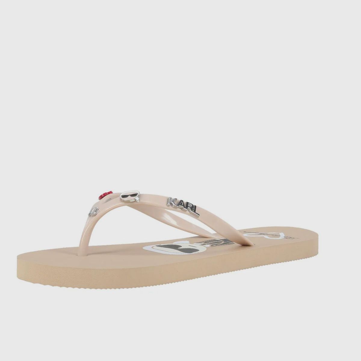 KARL LAGERFELD - Sandalias flip flop con apliques metálicos