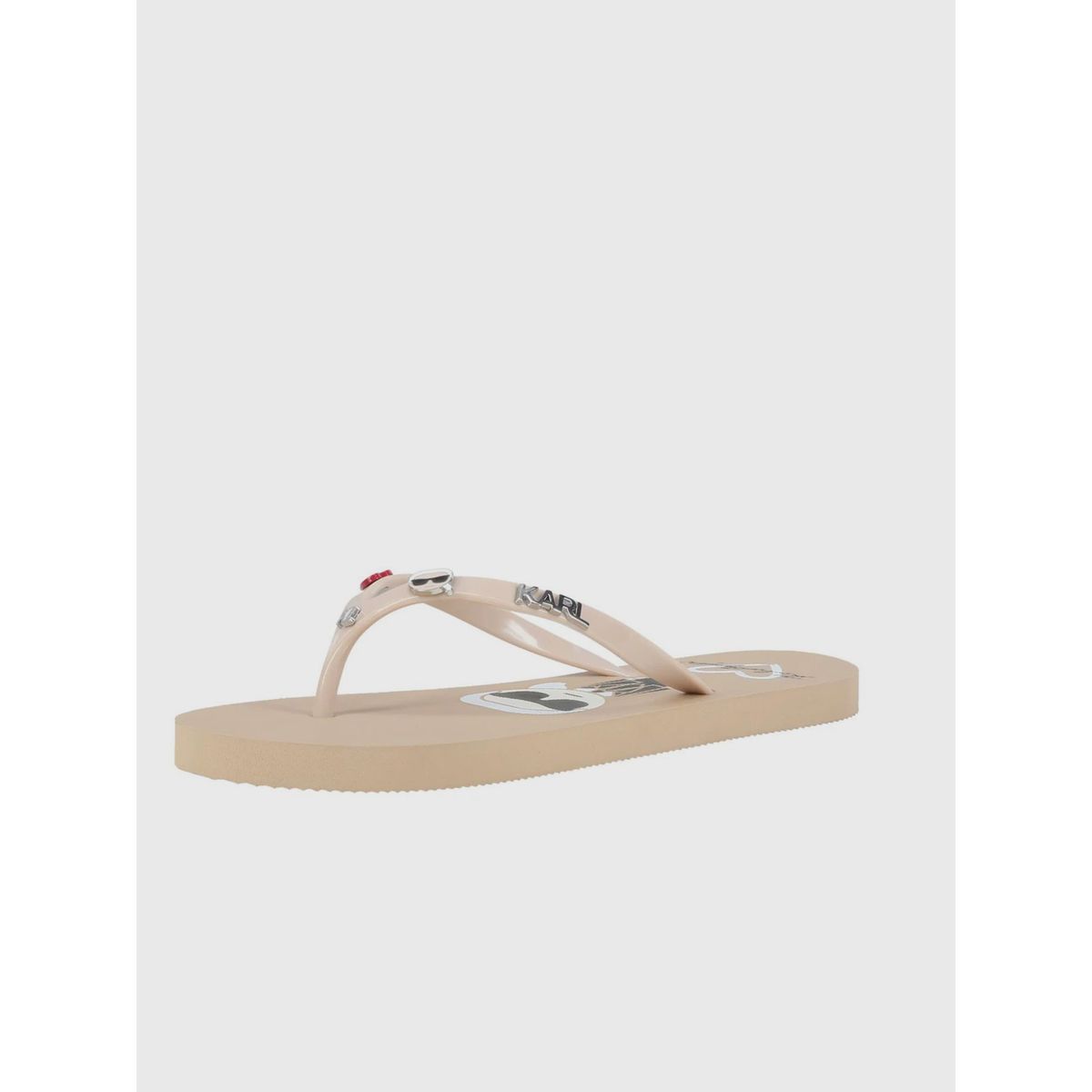 KARL LAGERFELD - Sandalias flip flop con apliques metálicos
