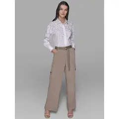 KARL LAGERFELD - Pantalón cargo con cinturón incorporado