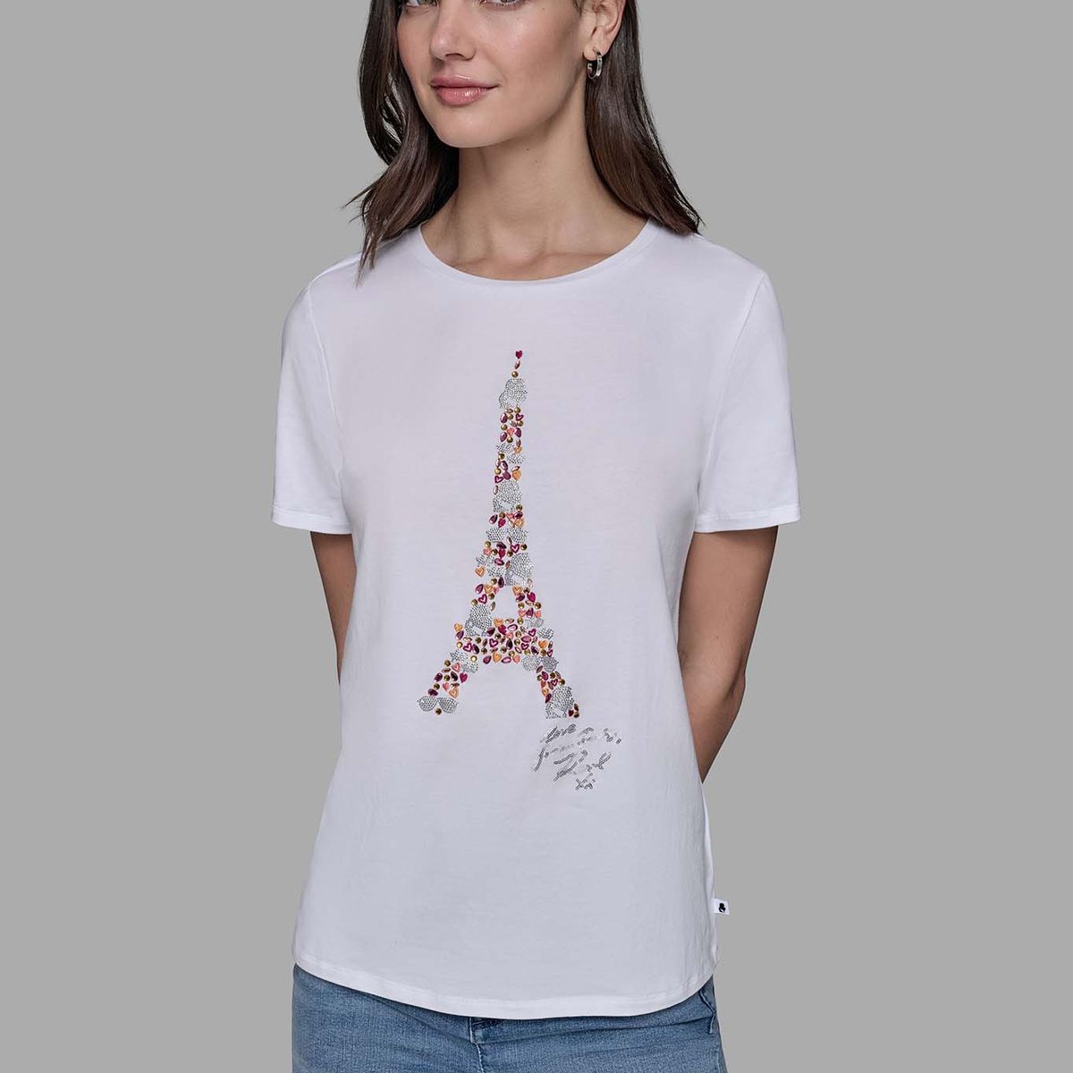 KARL LAGERFELD - Polera con estampado de la Torre Eiffel