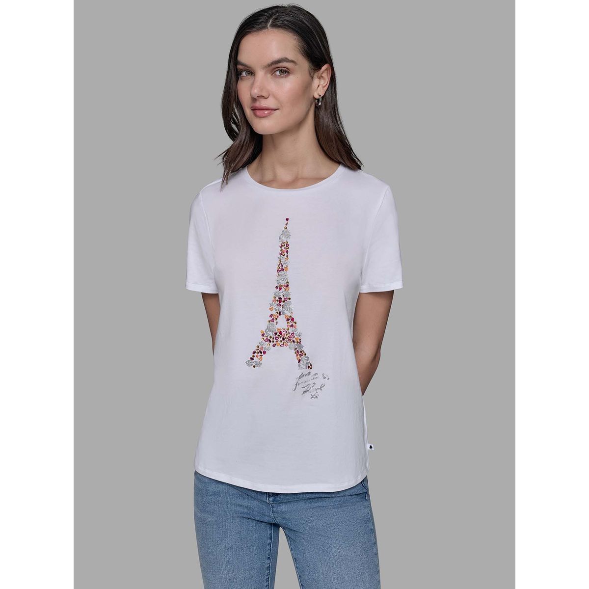 KARL LAGERFELD - Polera con estampado de la Torre Eiffel