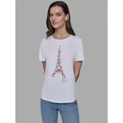 KARL LAGERFELD - Polera con estampado de la Torre Eiffel