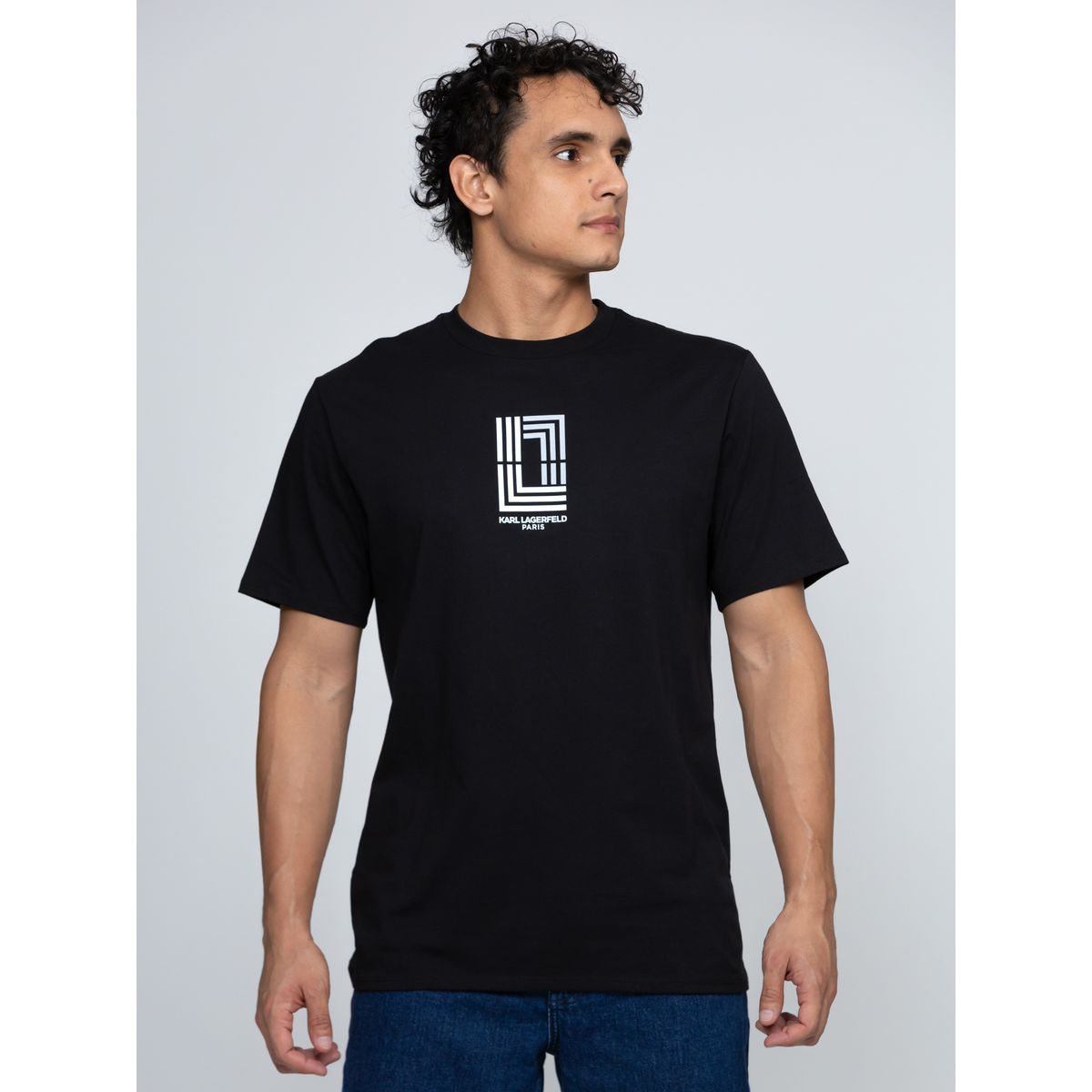 KARL LAGERFELD - Polera con logo geométrico