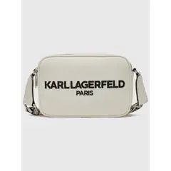 KARL LAGERFELD - Cartera bandolera con logo en contraste