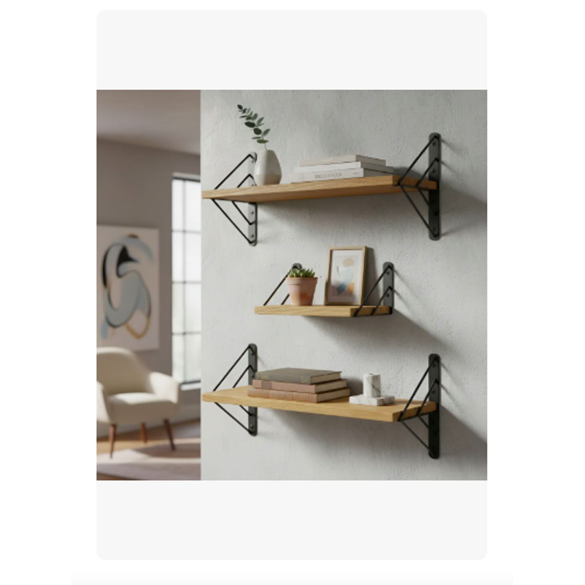 GENERICO - Repisas Flotantes De Madera Multipropósito Kit X3 Colores