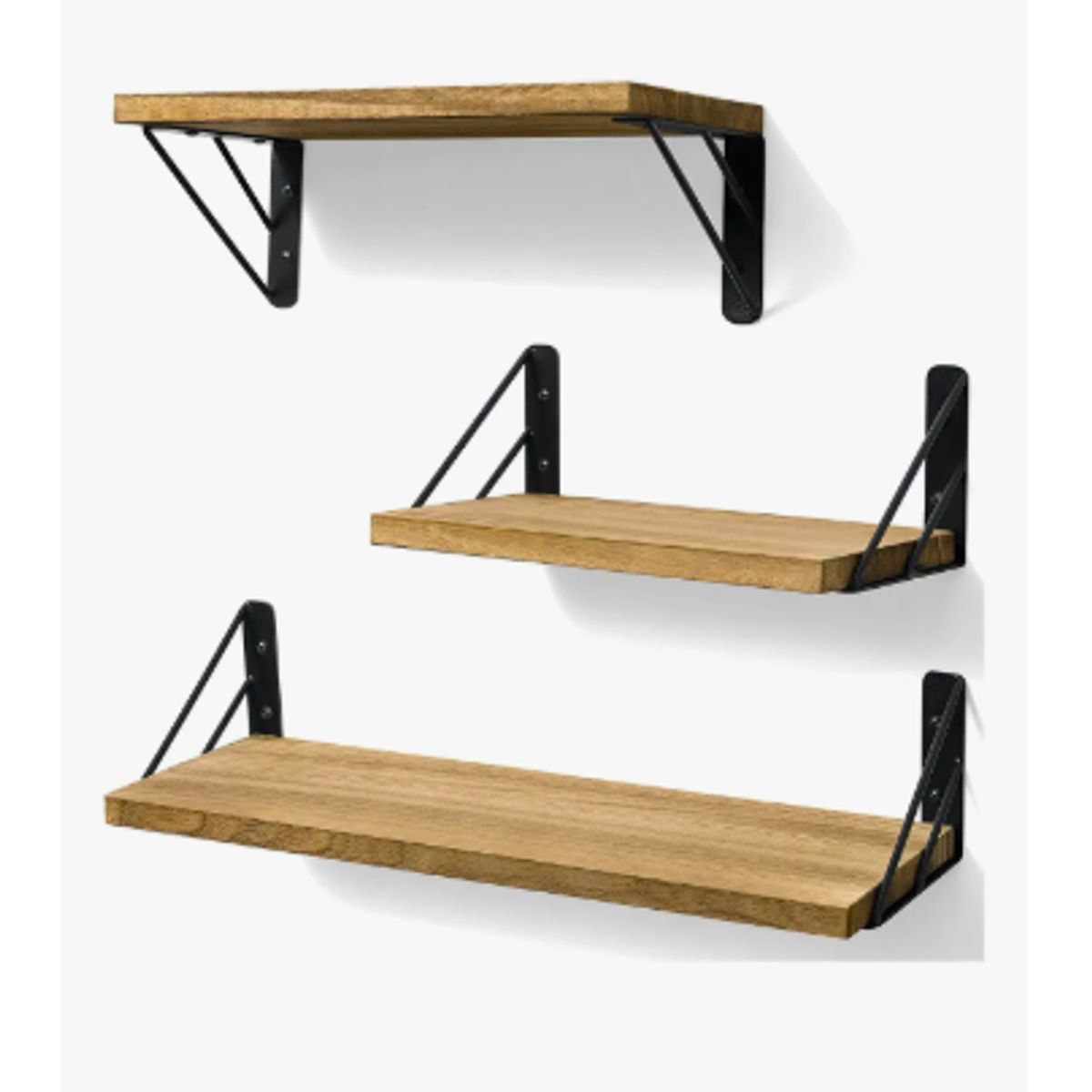 GENERICO - Repisas Flotantes De Madera Multipropósito Kit X3 Colores