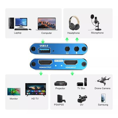 Imagen 2 del producto Tarjeta De Captura De Audio Video 4K HD 60HZ 1080P USB