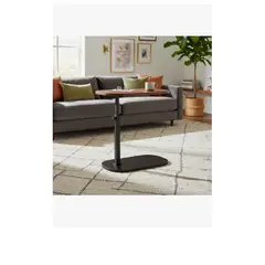 GENERICO - Mesa Auxiliar En Forma De C De Altura Ajustable Giratoria Marrón