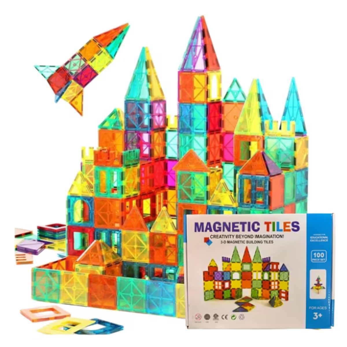 PLASTIMAR - BLOQUES DE CONSTRUCCION MAGNETICOS ACRILICOS 100 PZS