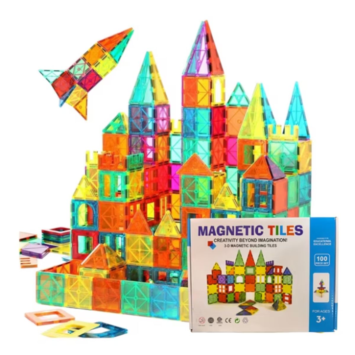 PLASTIMAR - BLOQUES DE CONSTRUCCION MAGNETICOS ACRILICOS 100 PZS