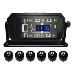 GENERICO - Sensor Alarma Medidor De Presión Neumático 6 Sensores Tpms