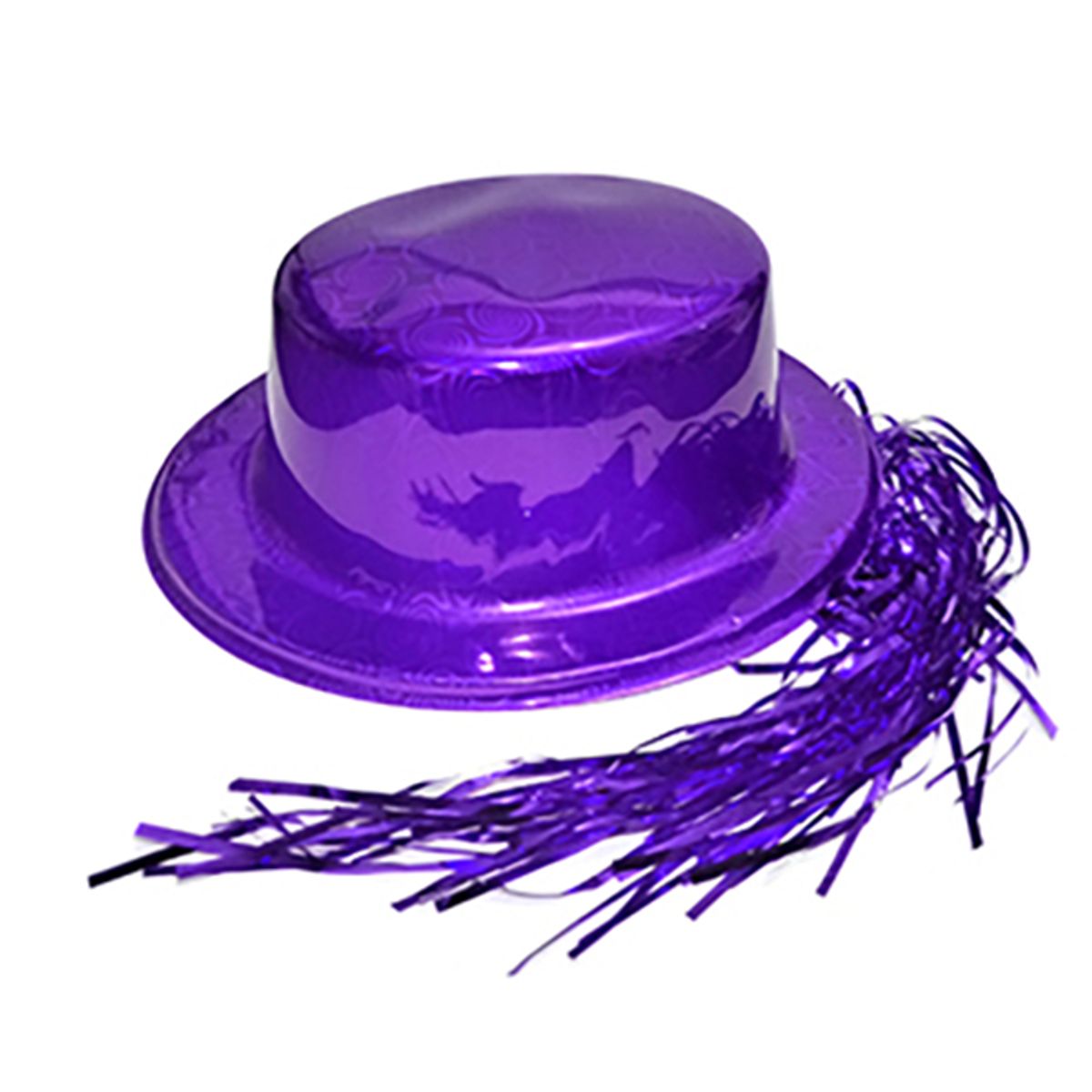 GENERICO - GORRO CHAPLIN CUADRADO BRILLANTE PELO MORADO X12 UNI
