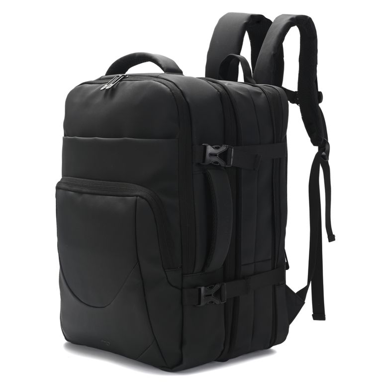 Mochila Carry On MOVAC de Viaje Cabina Expandible 26L-36L Impermeable Equipaje de Mano Negro TALLA UNICA
