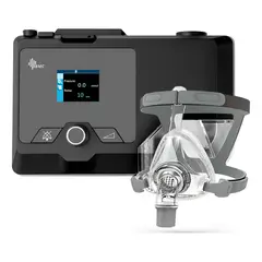 TOPMEDIC - Kit Maquina Auto CPAP Resmart Portatil Apnea de Sueño + Mascara Nasal Talla XL, Tubo y Humidificador