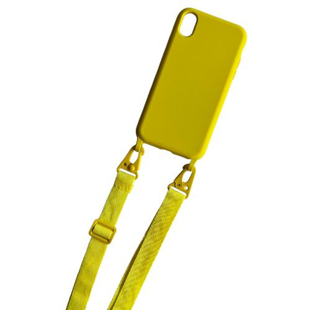 GENERICO - Carcasa Para iPhone XR Colgante Ajustable Amarillo