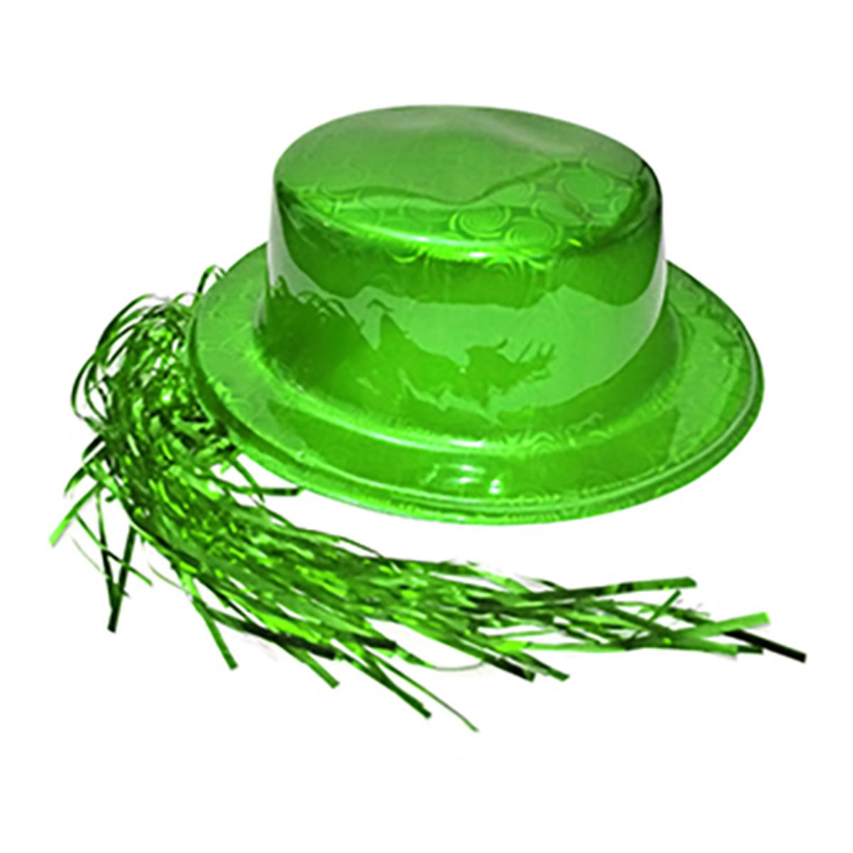 GENERICO - GORRO CHAPLIN CUADRADO BRILLANTE PELO VERDE X12 UNI