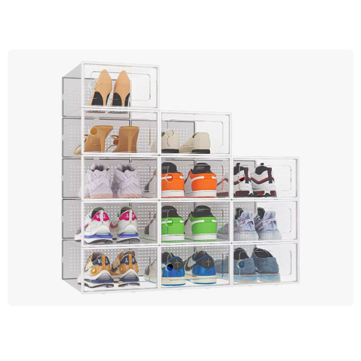 GENERICO - Caja Organizador De Zapatos Set 4 Apilables Y Firme Calidad