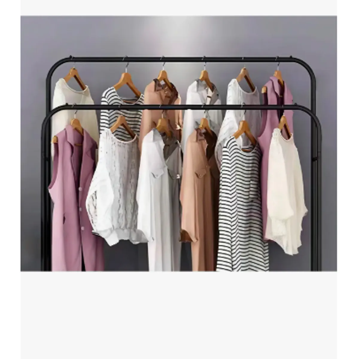 GENERICO - Perchero Organizador Colgante de Ropa Doble Barra Tendedero