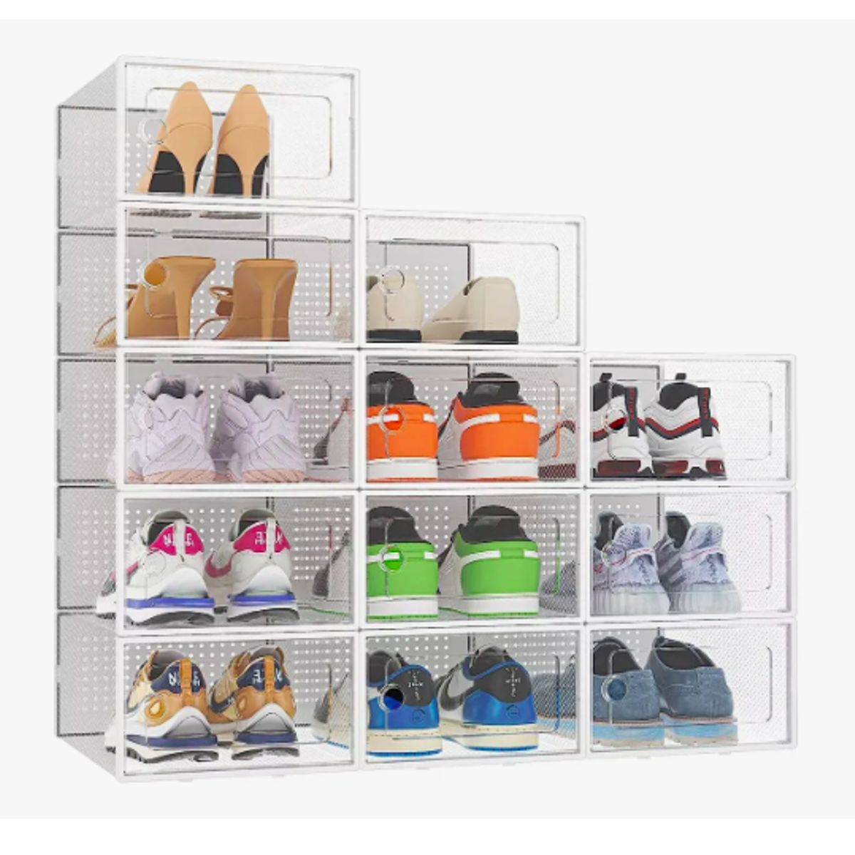 GENERICO - Caja Organizador De Zapatos Set 4 Apilables Y Firme Calidad