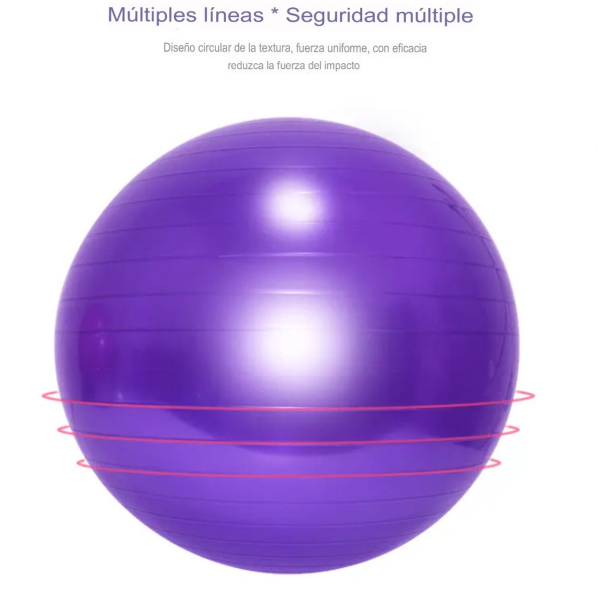GENERICO - Pelota De Pilates Reforzada Para Entrenamiento +Inflador  M