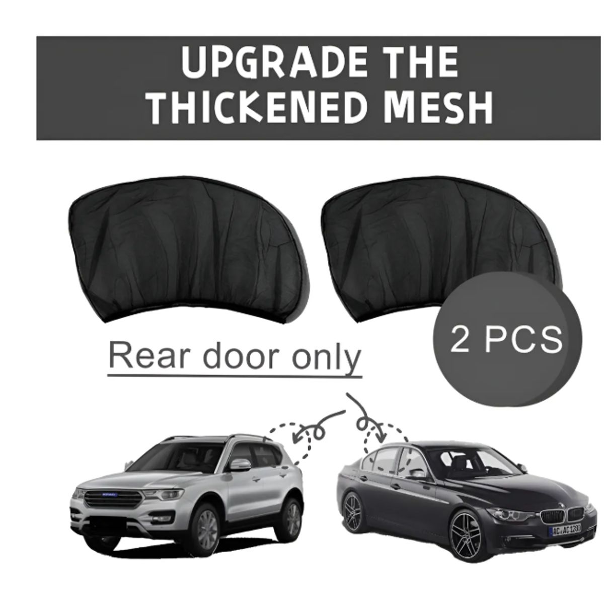 GENERICO - Parasol Ventanas Laterales Traseras Auto Set X2 70x30