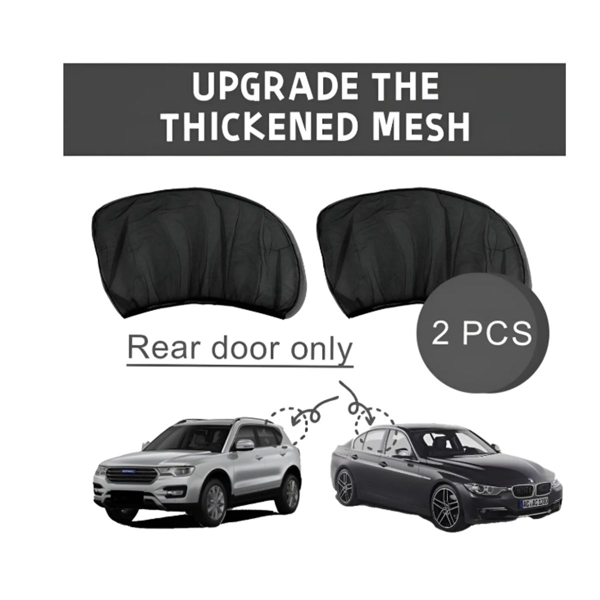 GENERICO - Parasol Ventanas Laterales Traseras Auto Set X2 70x30