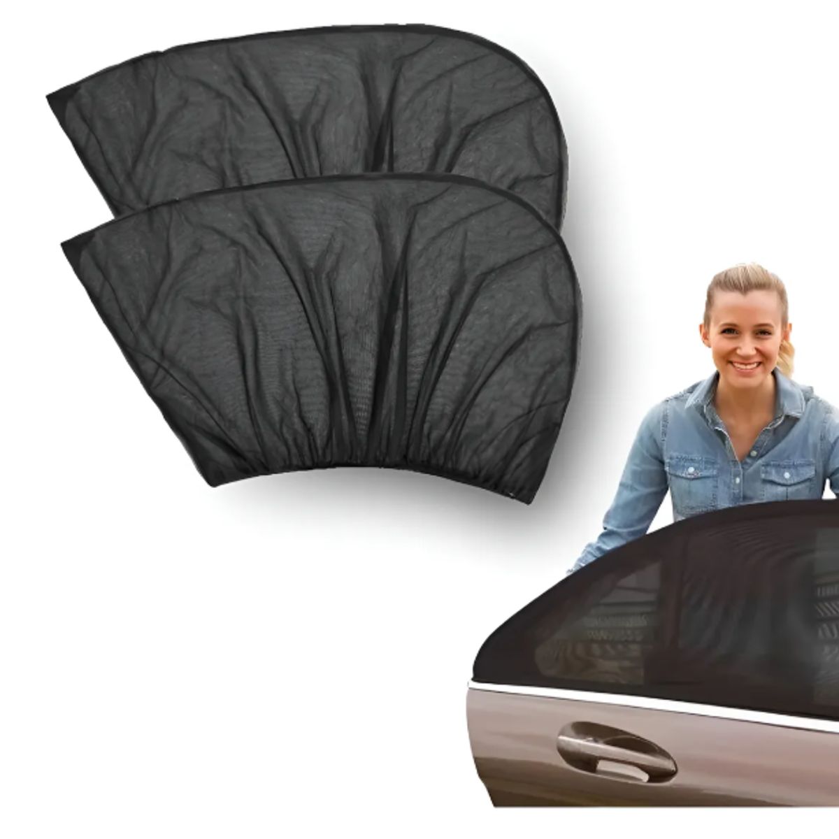 GENERICO - Parasol Ventanas Laterales Traseras Auto Set X2 70x30