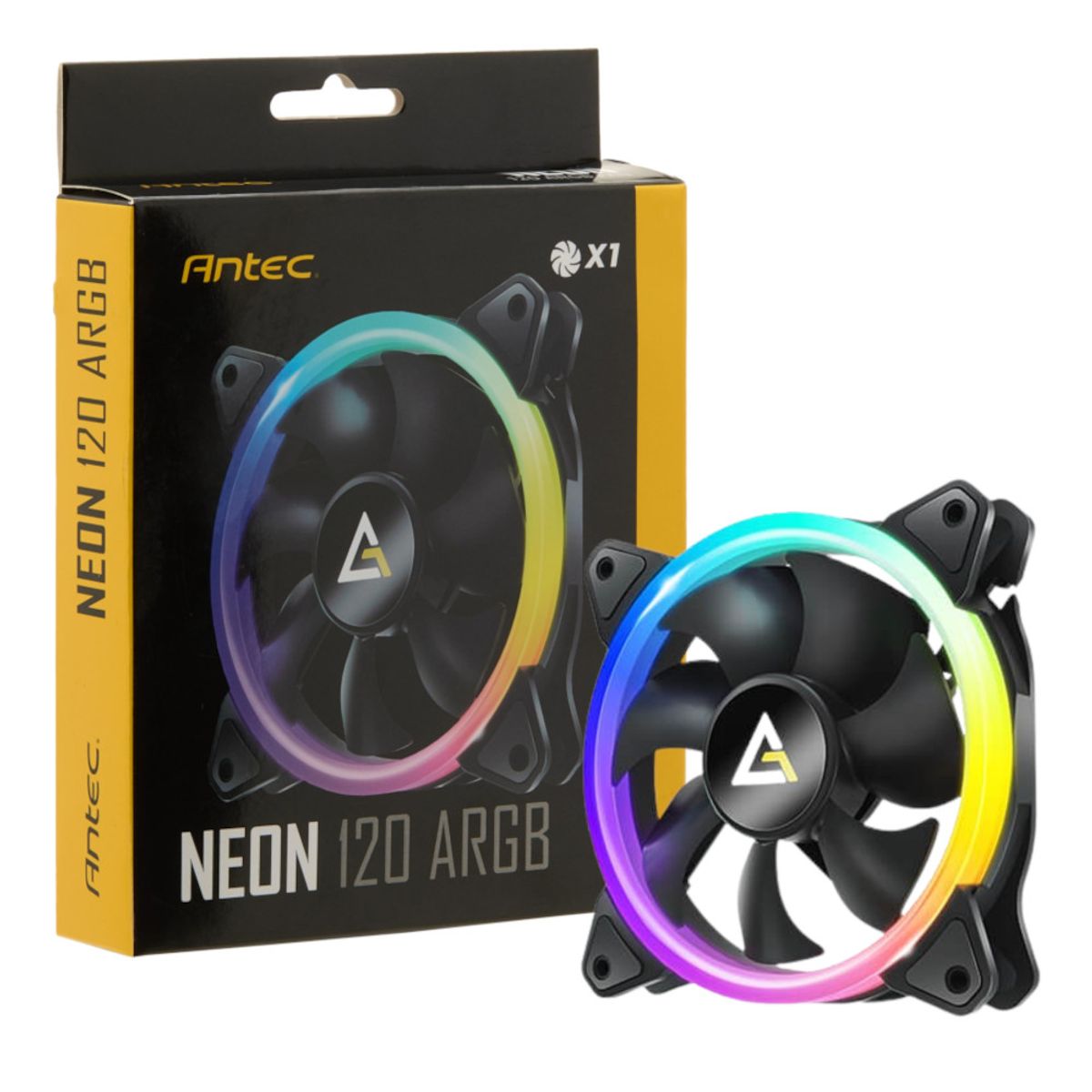 GENERICO - Ventilador 12cm - Antec Neon 120 Argb -  Black