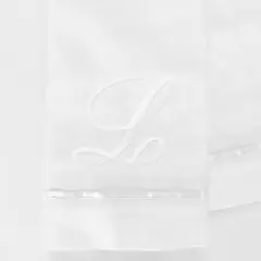 NINA HERRERA - Toalla de Visita Piqué Bordada Letra L Blanco