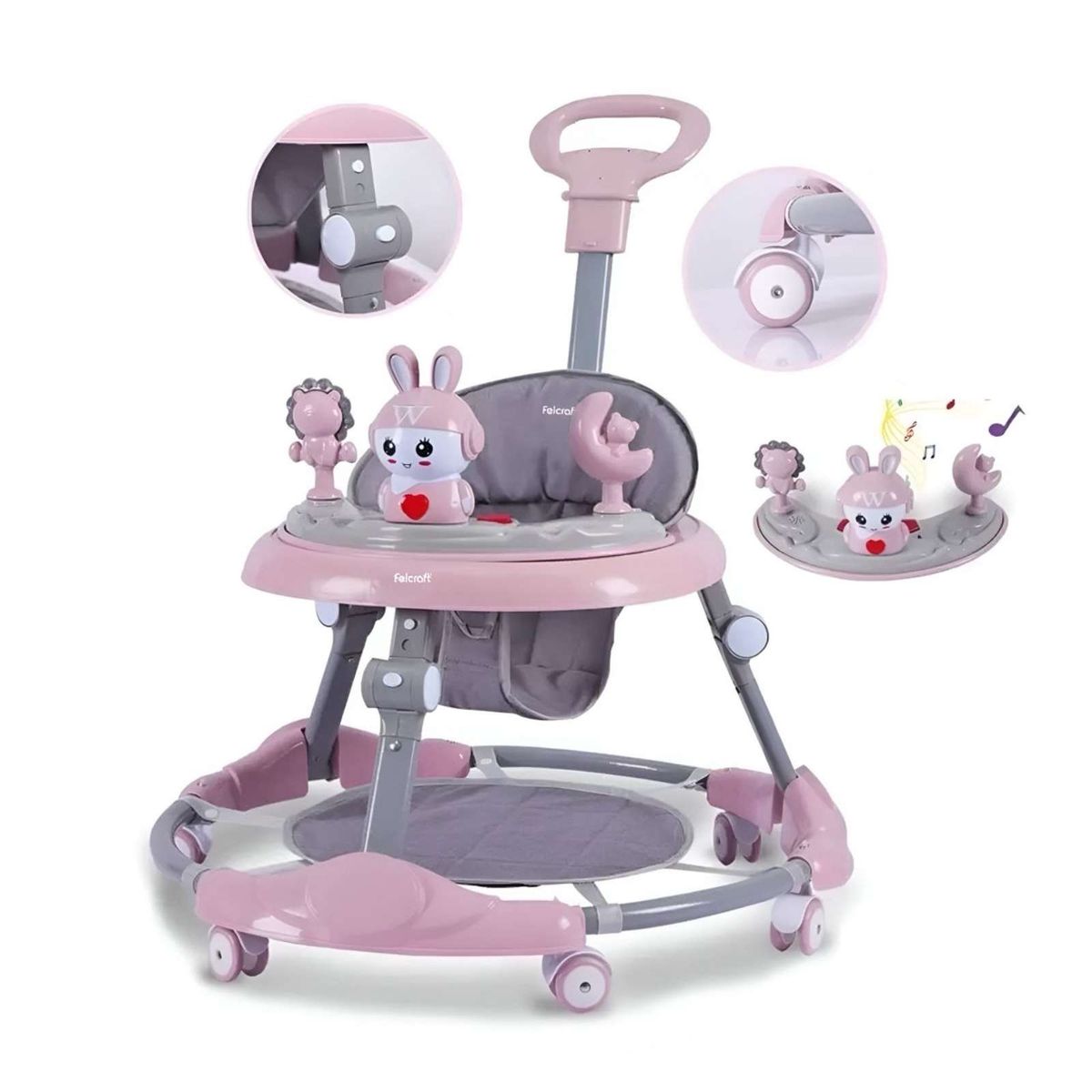 GENERICO - Andador plegable para bebés con ruedas y sonido