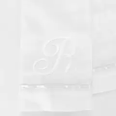 NINA HERRERA - Toalla de Visita Piqué Bordada Letra R Blanco