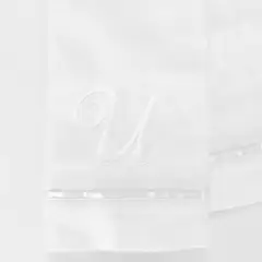 NINA HERRERA - Toalla de Visita Piqué Bordada Letra U Blanco