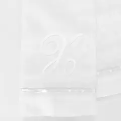 NINA HERRERA - Toalla de Visita Piqué Bordada Letra X Blanco