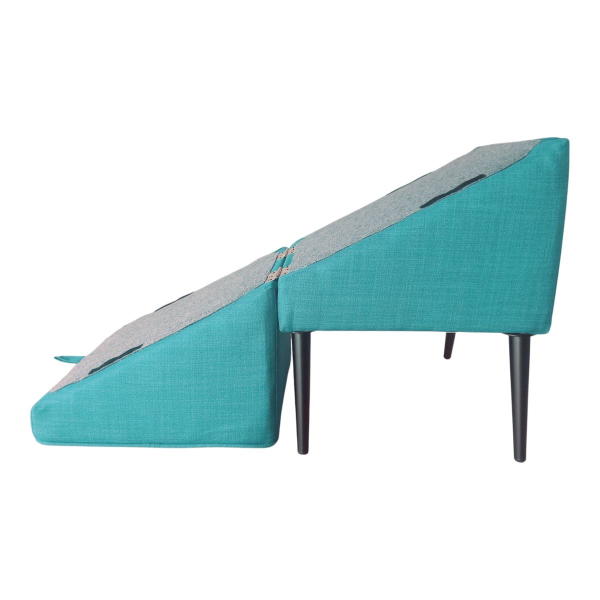 MANUFACTURAS P&M - RAMPA PARA PERROS RAZA PEQUEÑA TURQUESA 41 X 41 X 51 ALTO