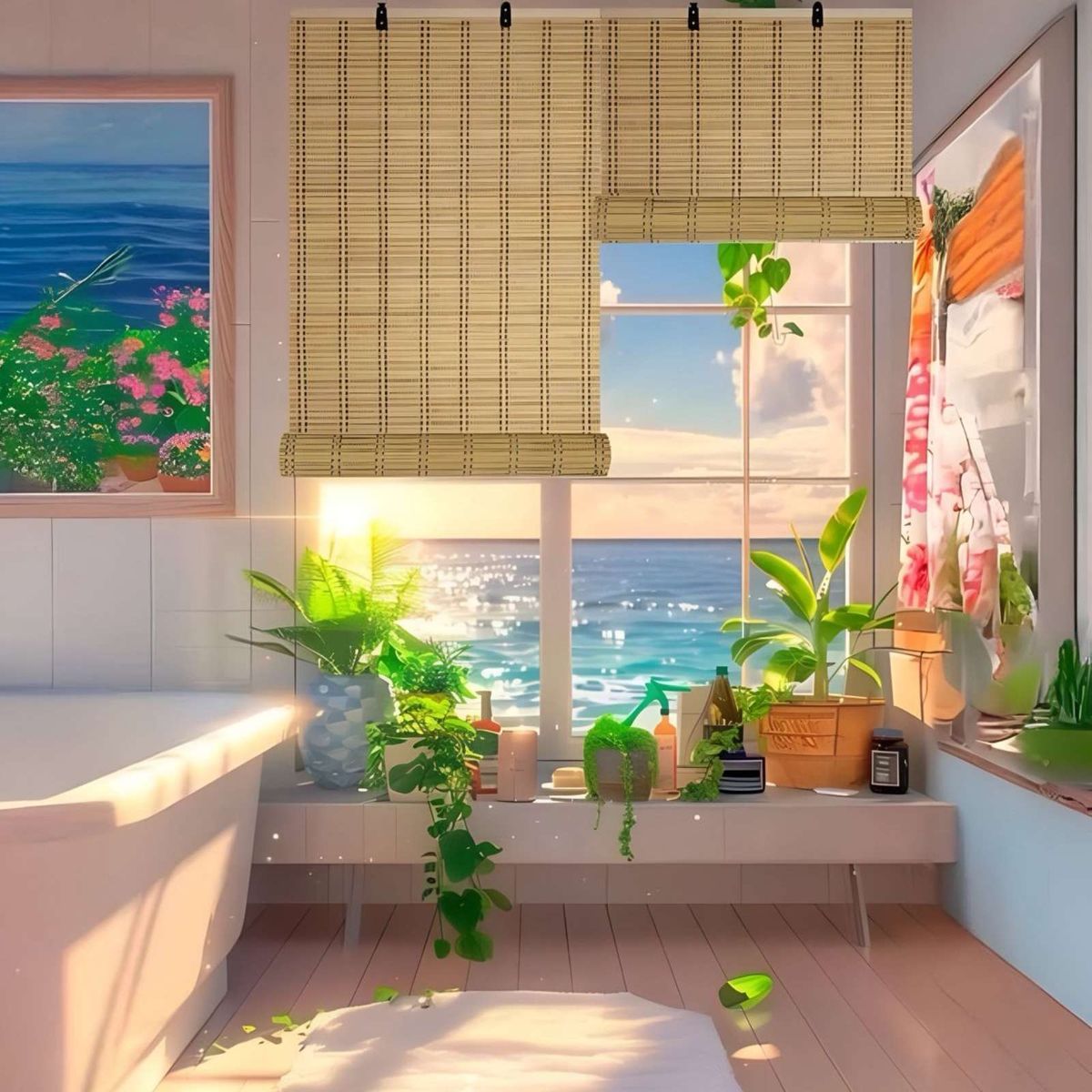 GENERICO - CORTINA ROLLER BAMBU 90X180 ESTERILLA ENROLLABLE