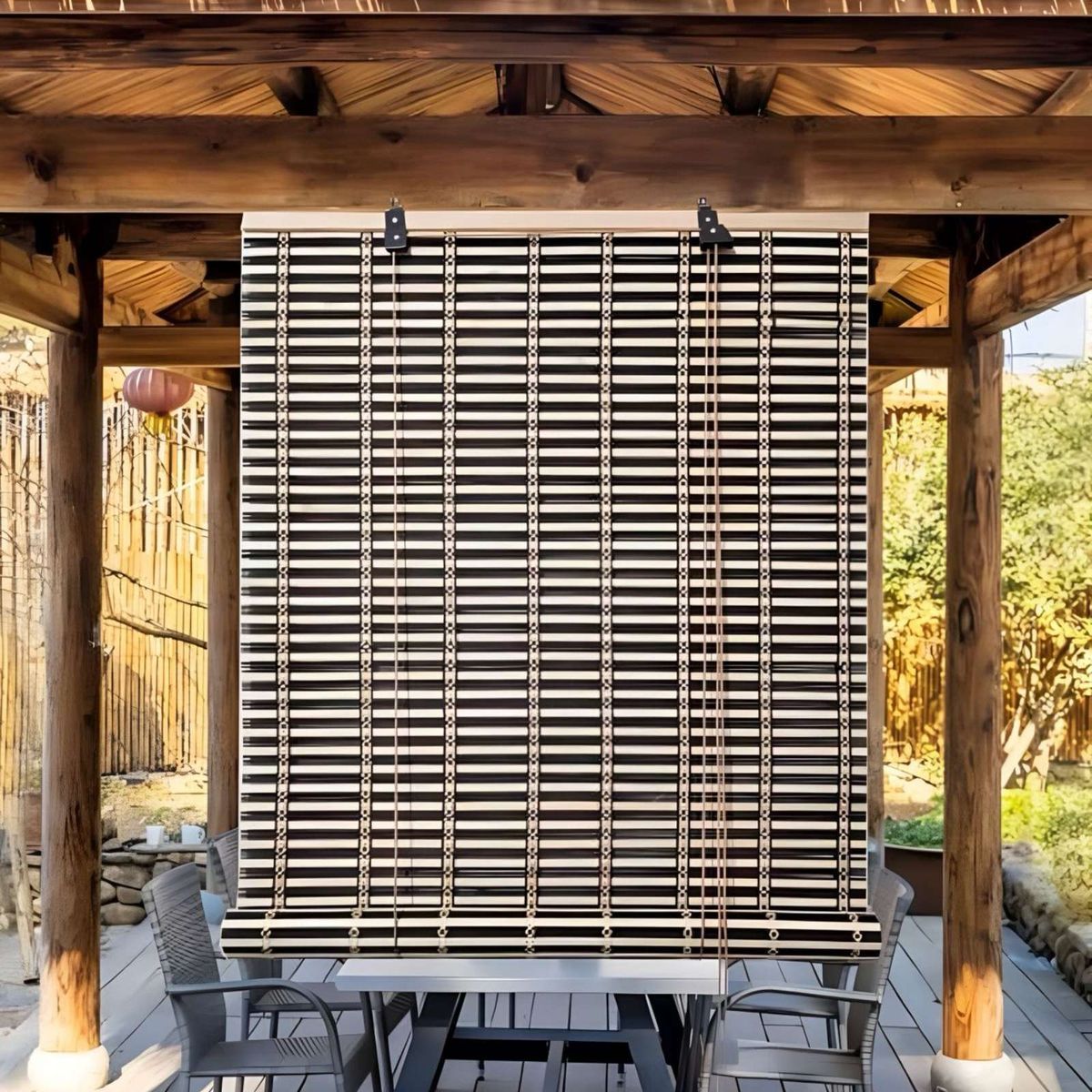 GENERICO - CORTINA ROLLER BAMBU 150X180 ESTERILLA ENROLLABLE