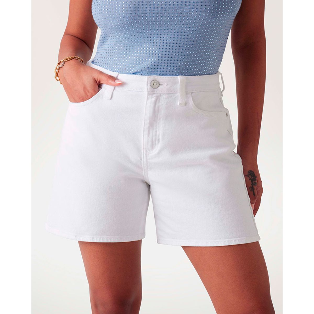 GUESS - Short Super Relaxed Short Blanco