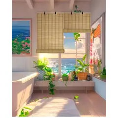 GENERICO - PERSIANA ROLLER BAMBU 180X180 ESTERILLA ENROLLABLE