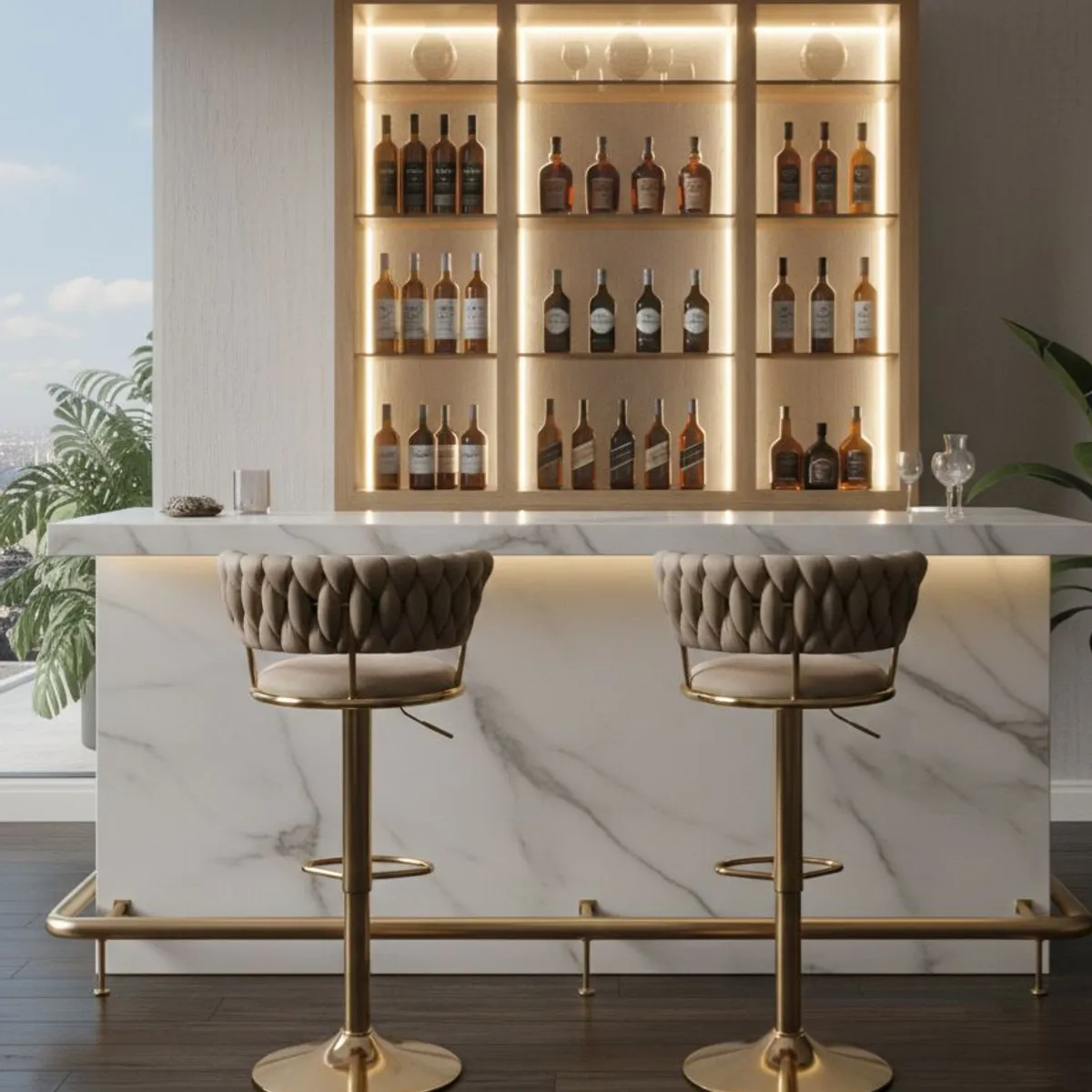 GENERICO - TABURETE ALTURA REGULABLE DE FELPA