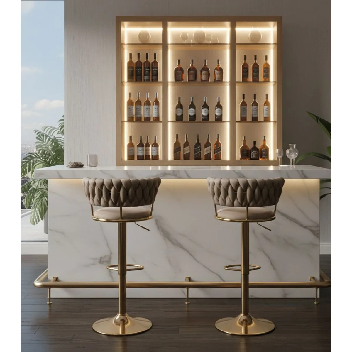 GENERICO - TABURETE ALTURA REGULABLE DE FELPA