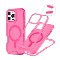 GENERICO - Carcasa Mate Para iPhone 17 Pro Funda Magnética 360 - Fucsia