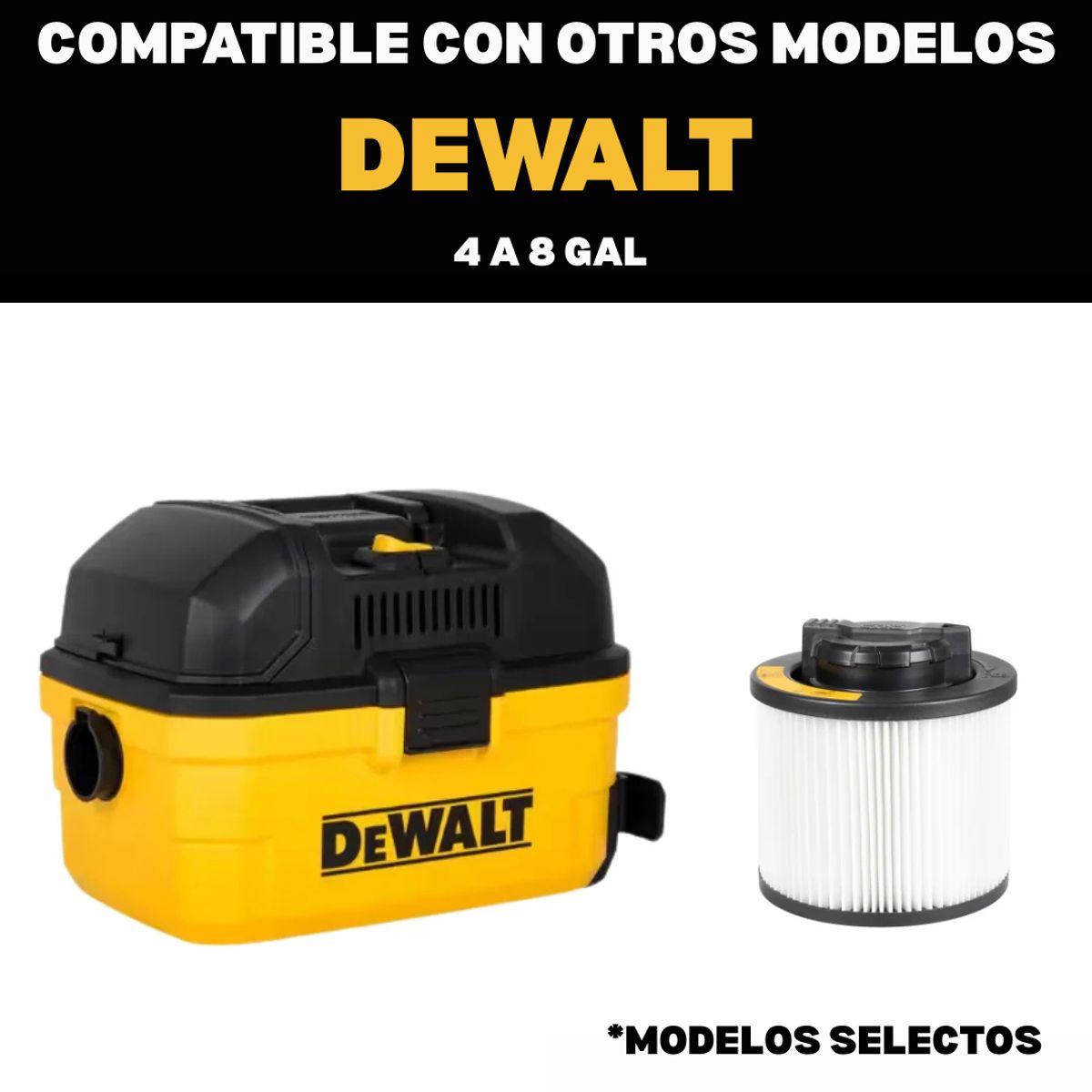 DEWALT - Dewalt Filtro Para Aspiradora de 15 a 30 Litros Premium de Cartucho Dxvc4001