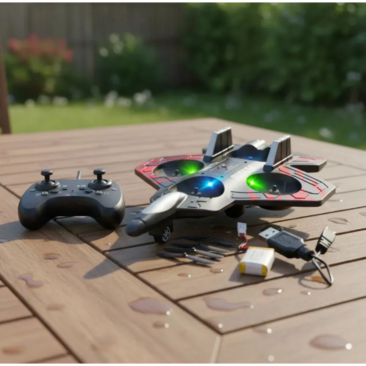 GENERICO - Avión Dron Planeador A Control Remoto Juguete Mini Dron Negro