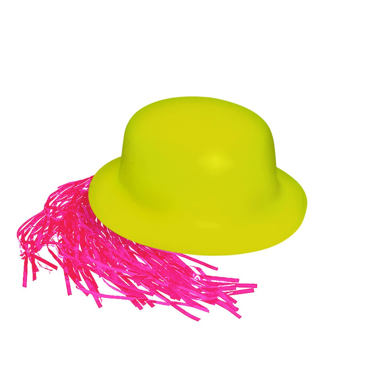 GENERICO - GORRO CHAPLIN REDONDO AMARILLO FLUOR PELO 60CM X12 UNI