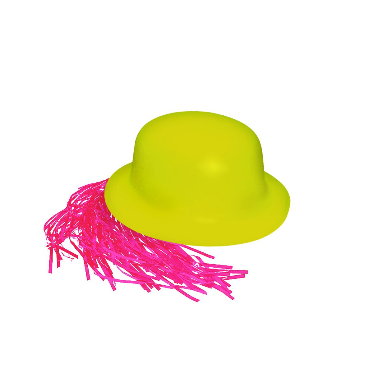 GENERICO - GORRO CHAPLIN REDONDO AMARILLO FLUOR PELO 60CM X12 UNI